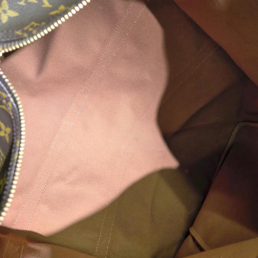 LOUIS VUITTON Authentic Brown Monogram Keepall 55 Boston Bag - Picture 15 of 16